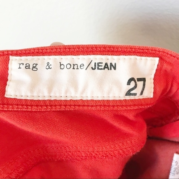 Rag & Bone Zipper Capri Crop Jeans Sz 27 Orange - Picture 8 of 10